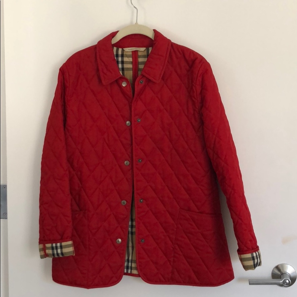 Burberry Quilted Jacket Red